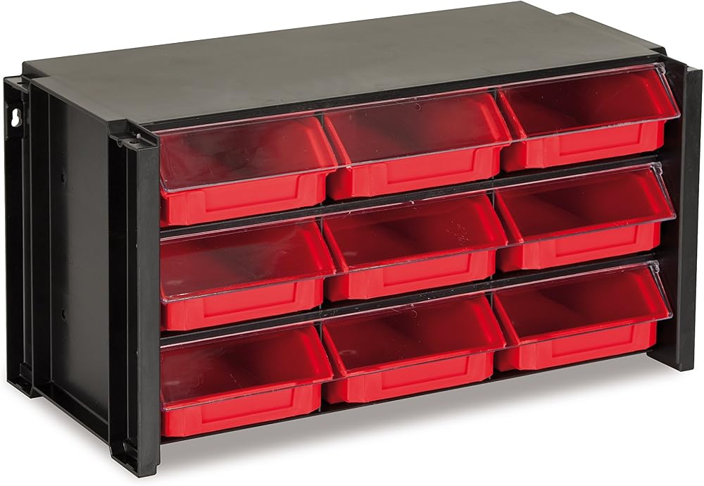 Tayg Stackable Sorter Mod 9 Plastic Storage Bins Organizer Wall Mount Dustproof