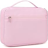 JIANYA Bible Covers for Women - Womens Bible Cover Case Bible Bag with Pocket and Handle - Book Cover Bible Carrying Case, Pink