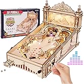 ROKR Pinball Model-3D Wooden Puzzle Model Kits for Adults to Build-DIY Table Game Birthday Gift Idea for Men Women(EG01)