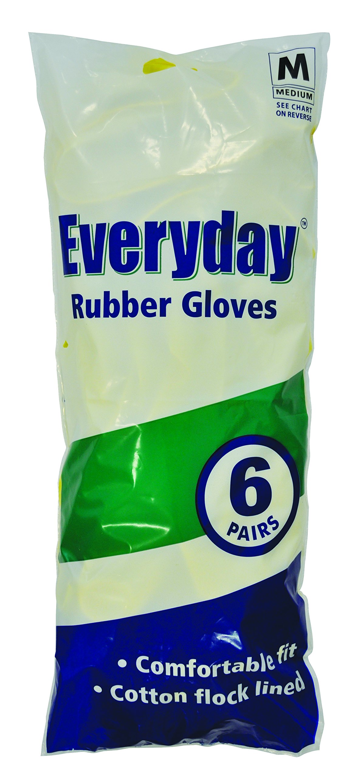 Everyday Catering Rubber Gloves, Medium, 6 Pairs