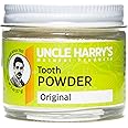 Uncle Harry's All Natural Tooth Powder | Alkalizing Remineralizing Enamel Support & Whitening Toothpaste for Sensitive Teeth | Powder Toothpaste for Gum Health & Fresh Breath (2 oz Glass jar)