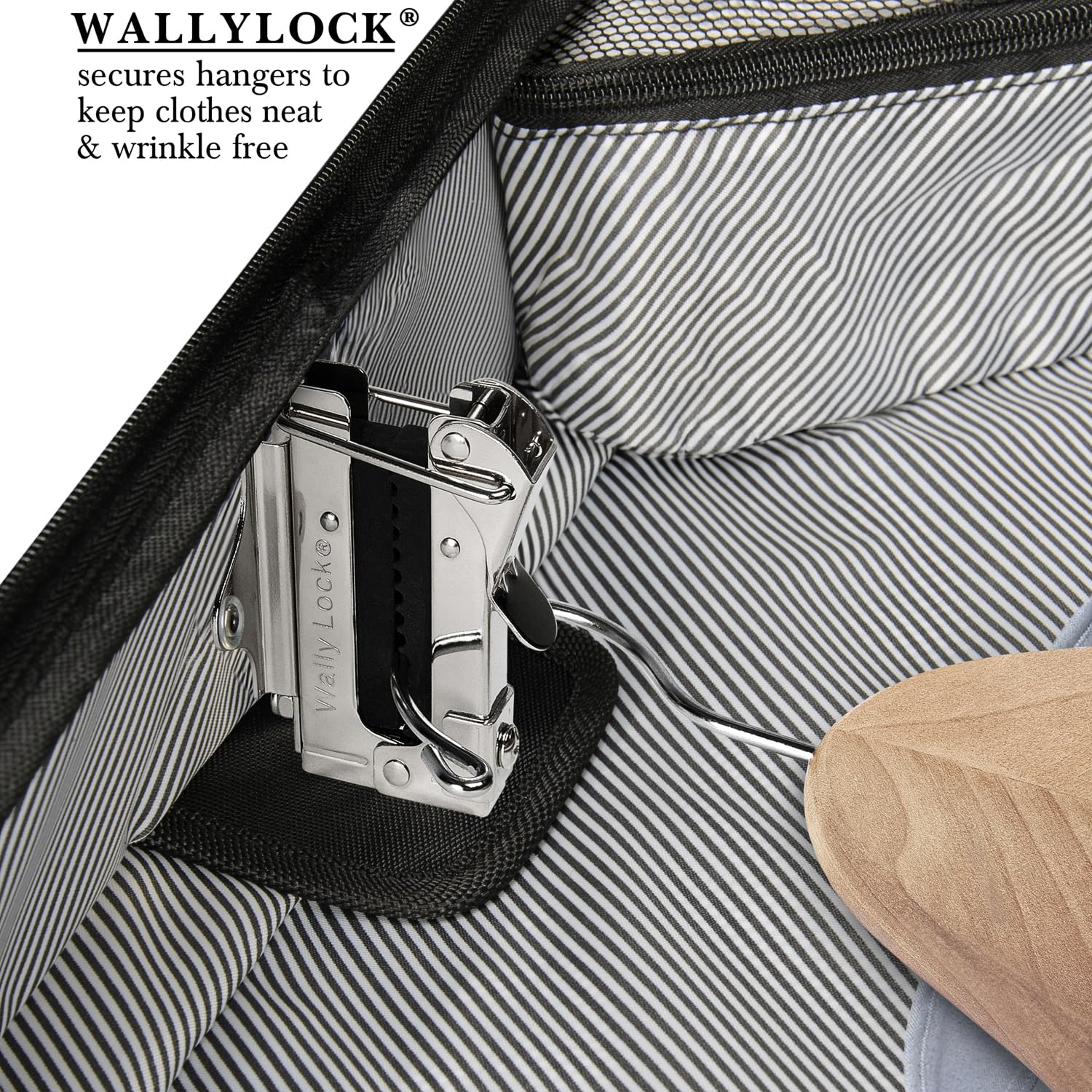 WallyBags Solutions Garment Bag, Multiple Hangers and Made for Men and Women, Black, 45-Inch Rolling