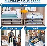 UOUNE Vacuum Storage Bags 6 Combo 2 Jumbo 2 Large 2 Medium Airtight Valve view 9