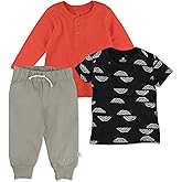 HonestBaby Unisex-Baby Playwear Outfit Sets, Tops and Bottoms 100% Organic Cotton for Baby, Toddler Boys