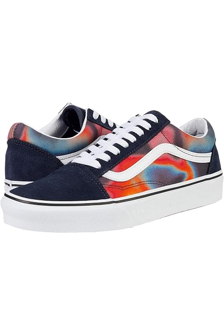 Amazon.com | Vans Classic Slip-On (Dark Aura) Multi/True White Men's 6.5,  Women's 8 Medium | Loafers \u0026 Slip-Ons