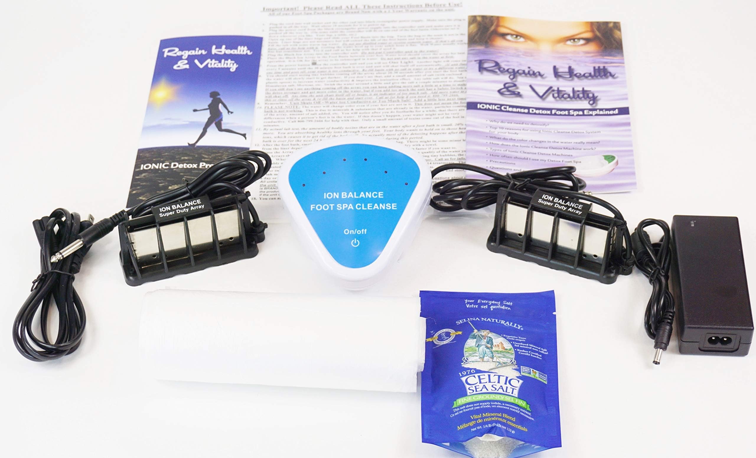 Ionic Cleanse Detox Foot Bath Spa Machine Cleanse Unit for Home Use. Now with the Strongest Super Duty Ionizer Arrays.