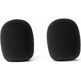 Microphone Windscreen Foam Cover 2 Pack,Compatible with Bose A20 Mic | 2 Replacement Microphone Windscreen Foam Covers, Pop Filter that Helps Reduce Noise and Attaches Securely to the Mic