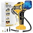 LIVOWALNY Tire Inflator Air Compressor Compatible with Dewalt 20V Battery, 160 PSI Cordless Portable Electric Air Pump Bigger