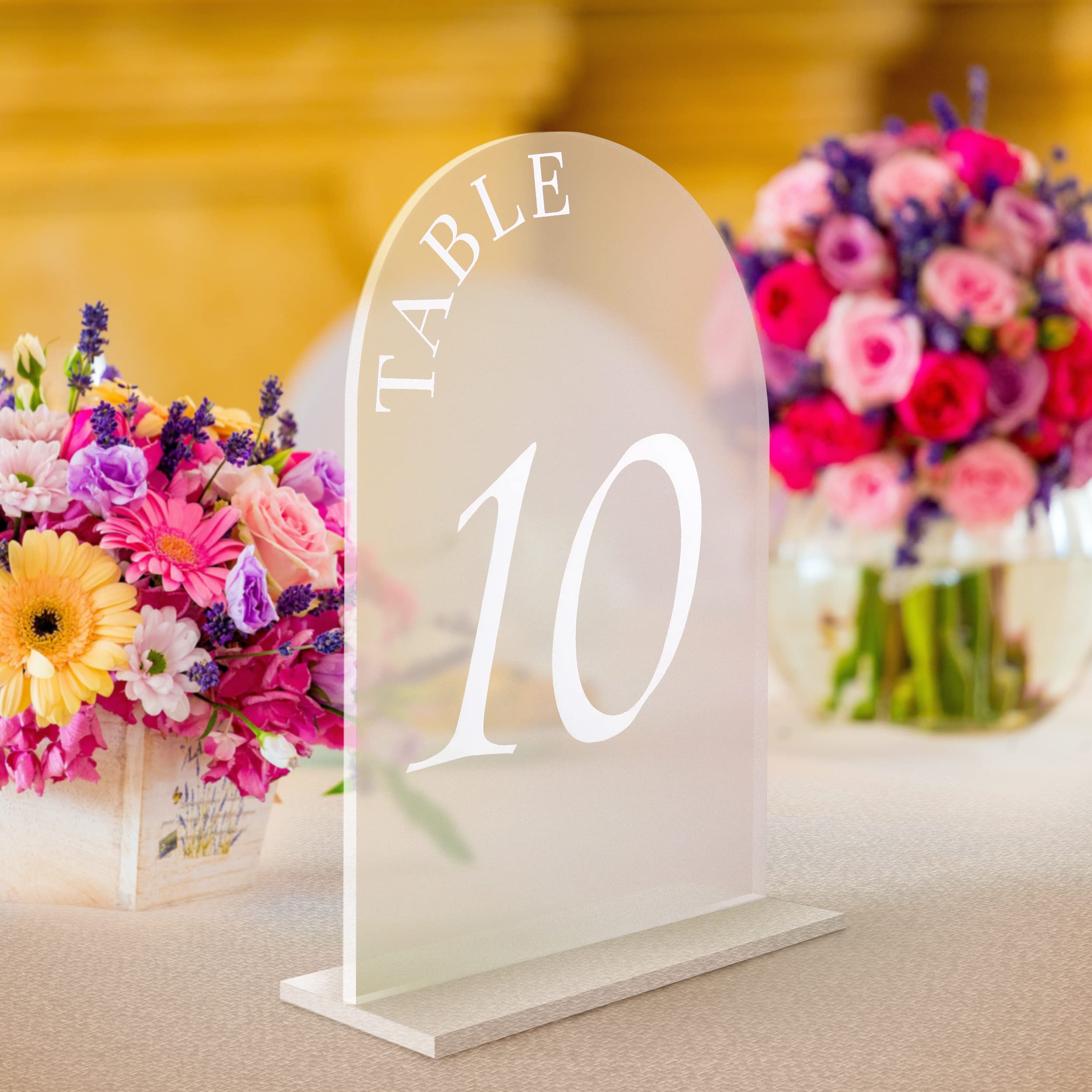 Table Numbers 1-20 with Display Stand, Acrylic Sheets with White ...
