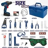 Vanplay 52 Pcs Kids Tool Set with Drill, Toolbox, Belt & Safety Goggles view 7