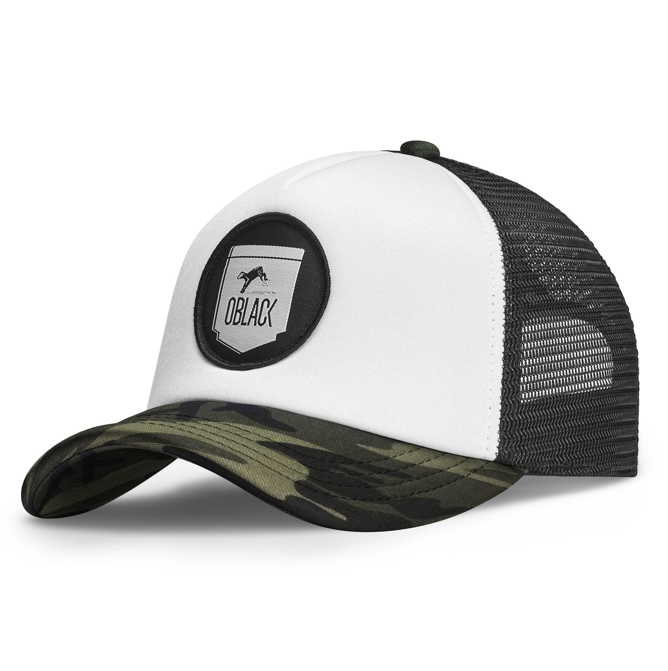 Oblack Baseball Caps Mens Army Trucker Cap Classic Camo Baseball Cap Adjustable Hats Men Mesh Camouflage Snapback Caps for Men Accessories Hat - Men's Hats & Caps