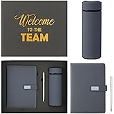 Thenshop Set of 5 New Employee Welcome to The Team Gift Sets Notebook Pen and Tumbler Welcome to The Team Box Employee Appreciation Gift Sets for New Worker Men Women Office(Grey)