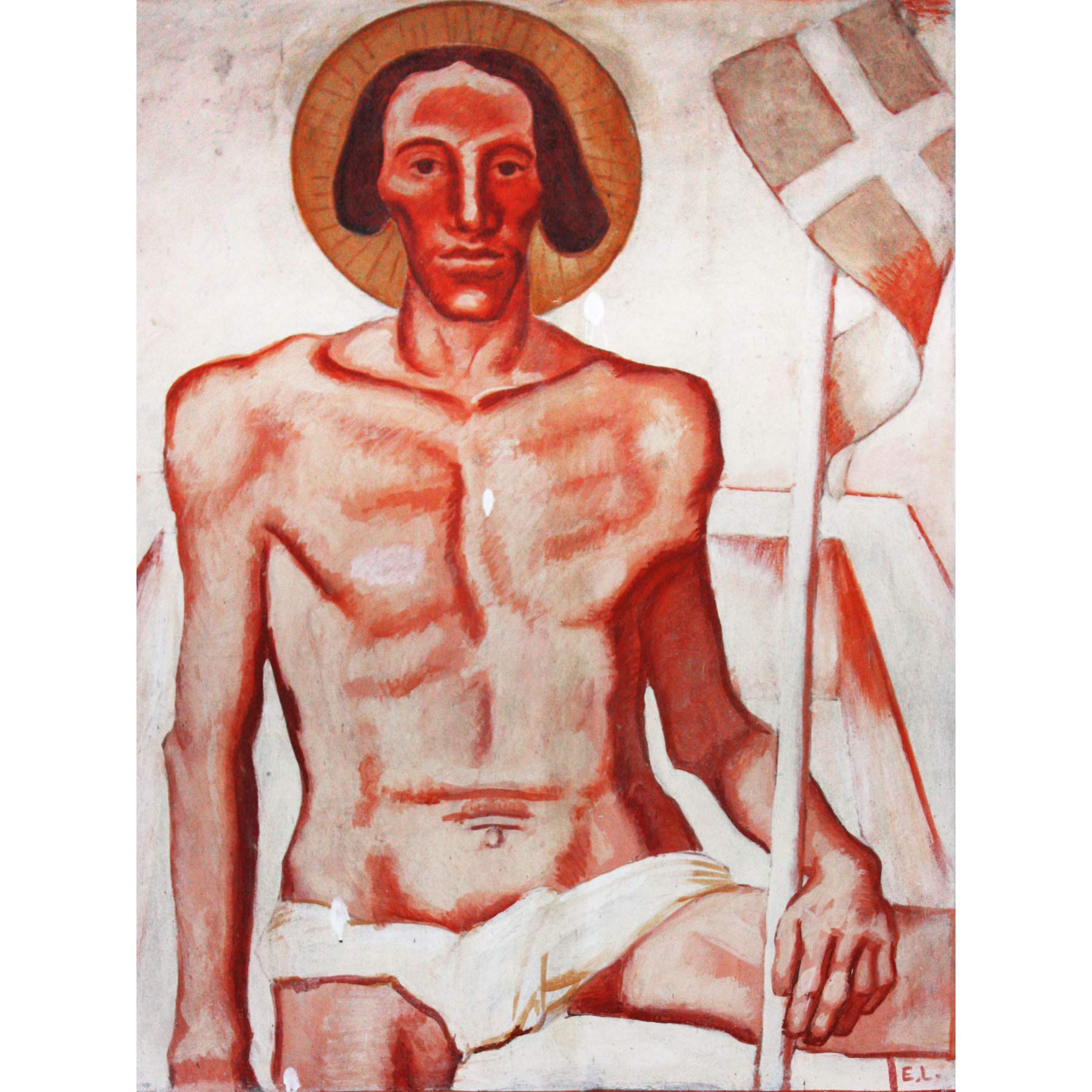 Egger-Lienz The Risen Christ Expressionist Painting Large Wall Art Print Canvas Premium Mural