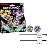 Beyblade X and Transformers Collab, Bumblebee 3-60GP vs. Shockwave 5-80O, 2 Takara Tomy Tops, 2 Launchers, Battling Top Game 
