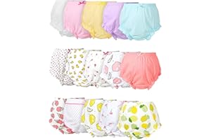Mixweer15 Pcs Diaper Covers for Baby Newborn Bloomers Ruffle Shorts Toddler Summer Assorted Panties Shorts Set for Boys Girls