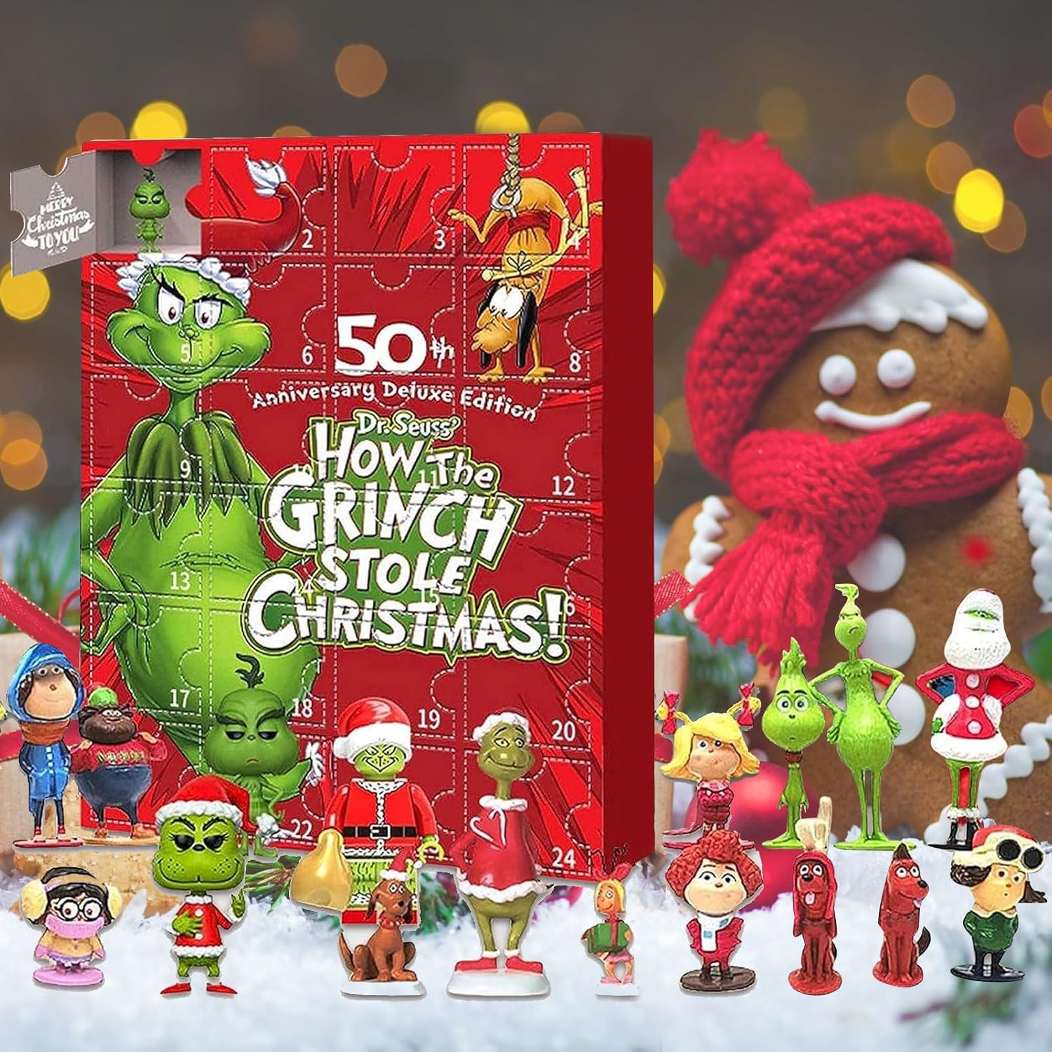 Advent Calendars - Christmas Advent Calendar 2023, Christmas Countdown Calendar for Kids Adult, 24 Days of Christmas Advent Calendar, 24PC Cute Cartoon Elf Figures Doll Xmas Vacation Stocking Stuffer Gifts Idea (24 days)