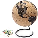 Cork Globe with Push Pins - 7.3” Push Pin Globe