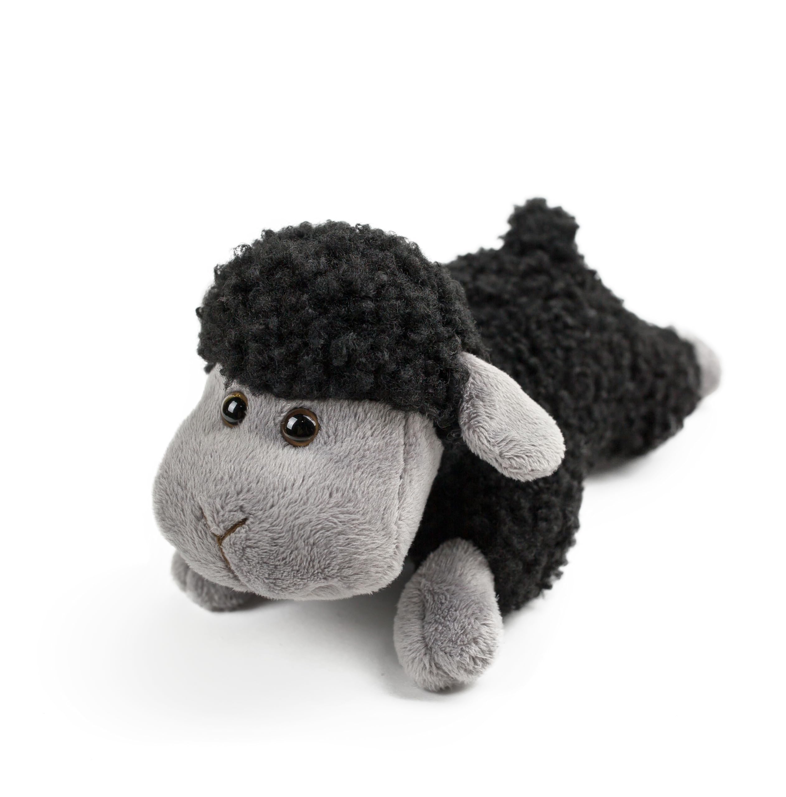 lilizzhoumax Lamb Plush Toy 20cm/8inch Realistic Stuffed Animal Cute Cuddly Little Sheep Super Soft Home Decoration Gift for Kids Boys Girls black — image 1