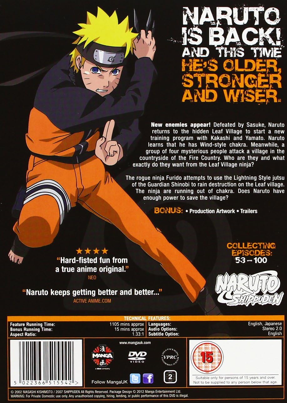 Naruto ナルト 疾風伝 コンプリート Dvd Box2 53 100話 1105分 アニメ Dvd Import Dvd ブルーレイ Amazon Co Jp