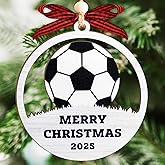 Football Ornaments for Tree 2025 - Soccer Ornament Best Gifts for Soccer Players - Football Christmas Ornaments to Use As Soccer Gifts and Christmas Decorations - Gift Ornament to Sports Lovers