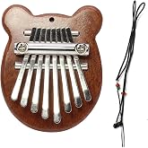 Uenhoy Mini Wood Kalimba Thumb Piano 8 Keys Finger Thumb Piano, Bear | Musical Instruments, Portable Wooden Mbira Finger Piano for Piano Beginners