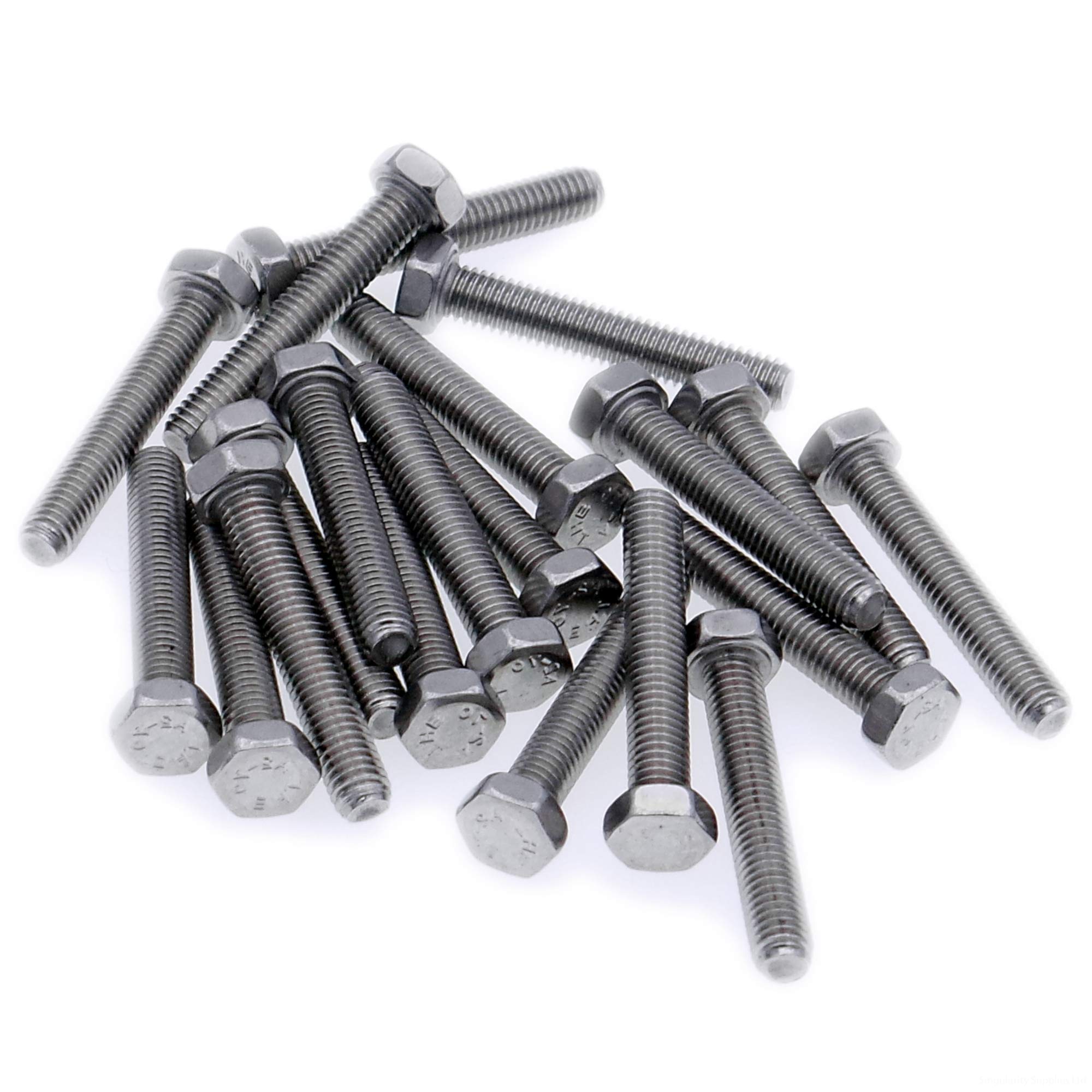 M4 (4mm x 16mm) Hex Bolt (Fully Threaded Setscrew) - Stainless Steel (A2) (Pack of 20)