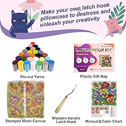 veirousa Blooming Pansies Flowers Latch Hook Kits