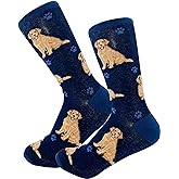 Pet Lover Socks - Fun - All Season - One Size Fits Most - For Women And Men – Dog Gifts (Golden Retriever)