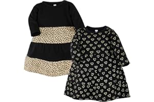 Luvable Friends Hudson Baby Long-Sleeve Dresses 2pk
