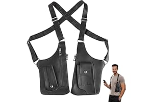 BIFENGSHUNCAI Double Shoulder Armpit Bag for Men, Anti-Theft Hidden Adjustable Strap Holster, Water Resistant Crossbody Pack