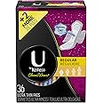 U by Kotex Cleanwear Ultra Thin Pads with Wings, Regular, 36 Count
