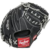 Rawlings Select Series Youth Catcher's Mitt 33" Baseball Glove, Right Hand Throw, Black/Gray, Lightweight Youth Catcher's Mitt for Developing Players