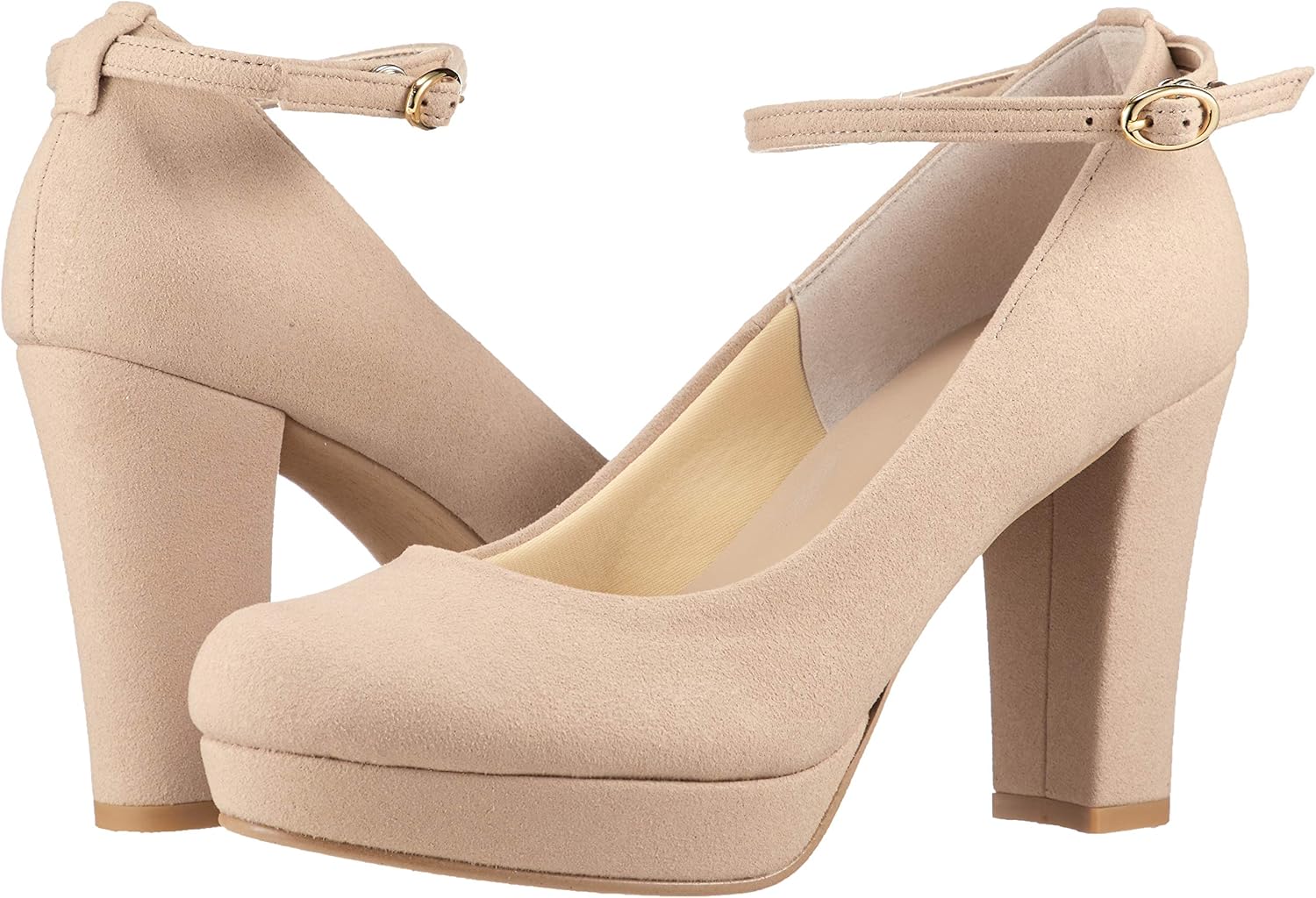 【エスペランサ】パンプス プラットフォームアンクルストラップパンプス レディース