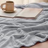 Bedsure Fleece Throw Blanket 150x200 cm Soft Warm Grey view 4