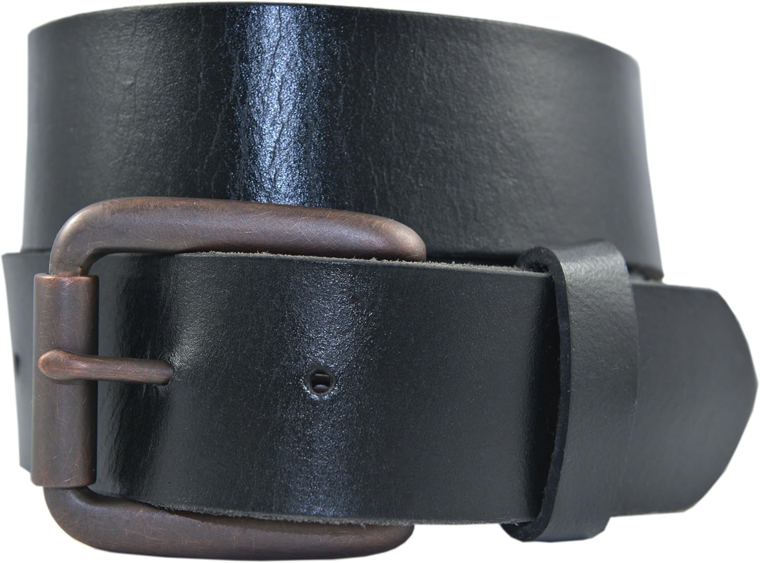 Full Grain Buffalo Solid Leather Belt Black TBS3202001 at Amazon
