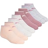 PUMA Girls' Low Cut Cushioned Arch Support Socks (8-Pack)