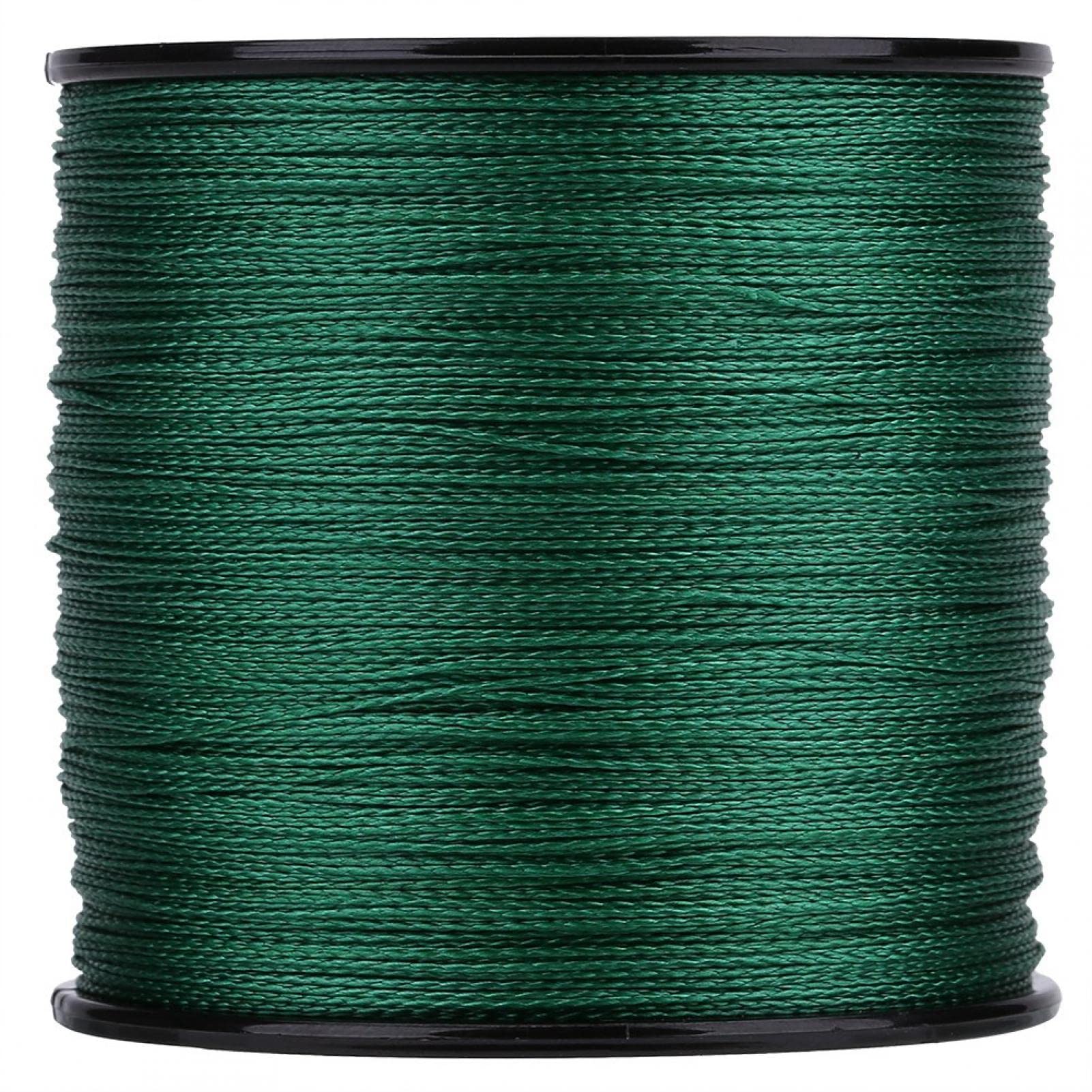 Fishing Line PE Braided 4 strands super strong Fishing Wire Fast Sinking Invisible in Water Thin Diameter Line Abrasion Resistance Multifilament Fish Line(8 green)
