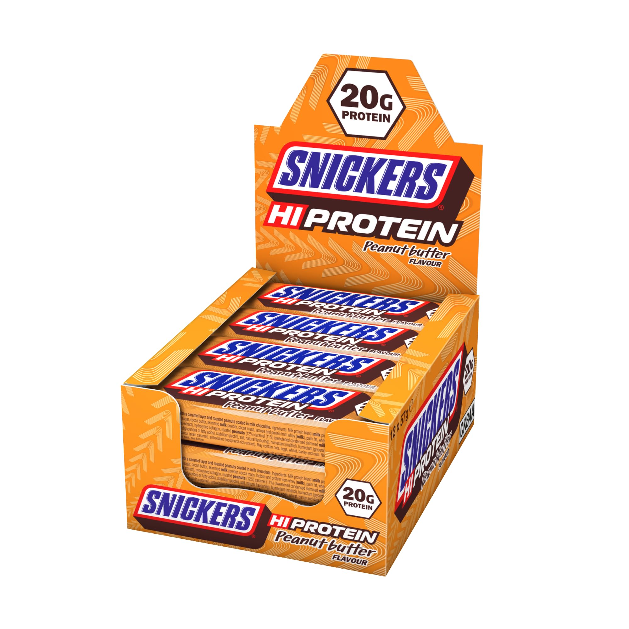 Mars MR59 Snickers Hi-Protein Bar 12 Bars Peanut Butter Limited Edition, 57 g