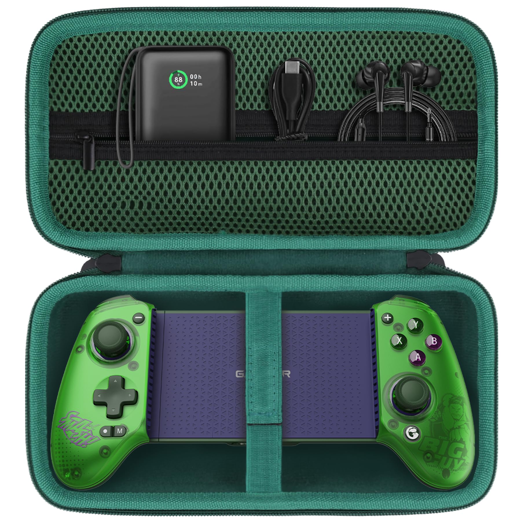 Aenllosi Case for GameSir G8 Plus MFi/G8 +/G8 Plus Mobile Game Controller, GameSir Phone Controller Organizer,Green (Case Only)