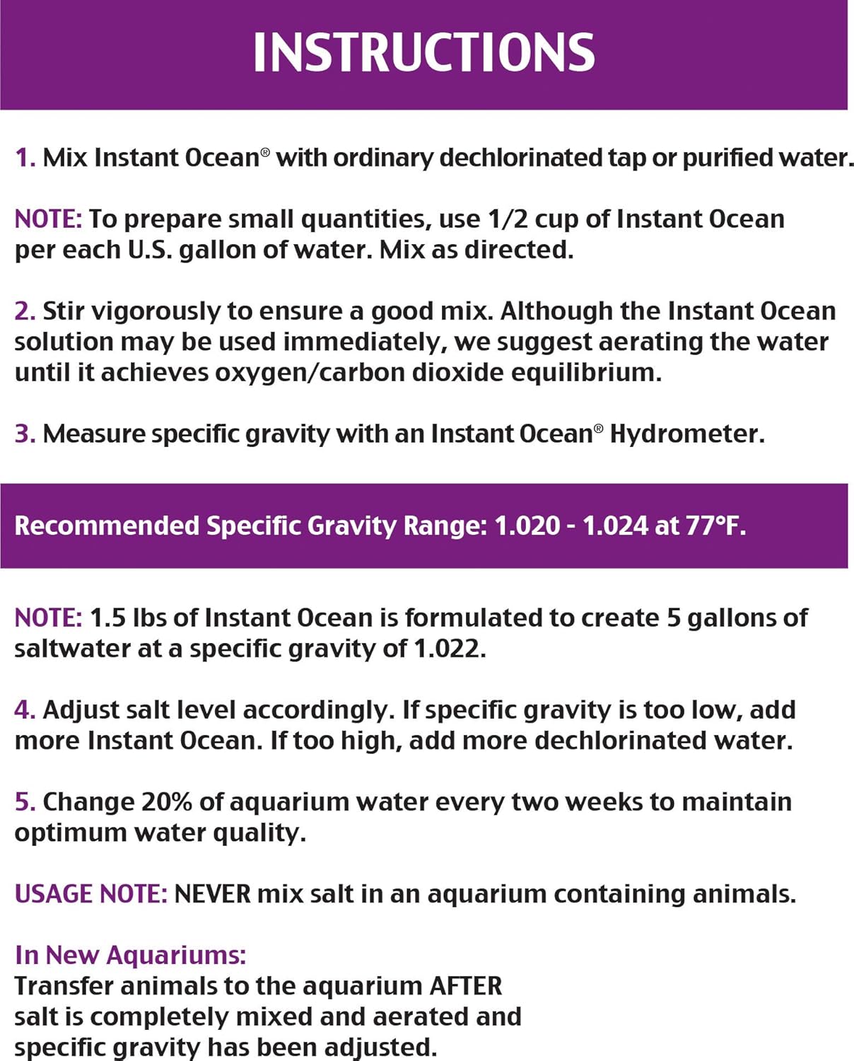 instant ocean holdfast