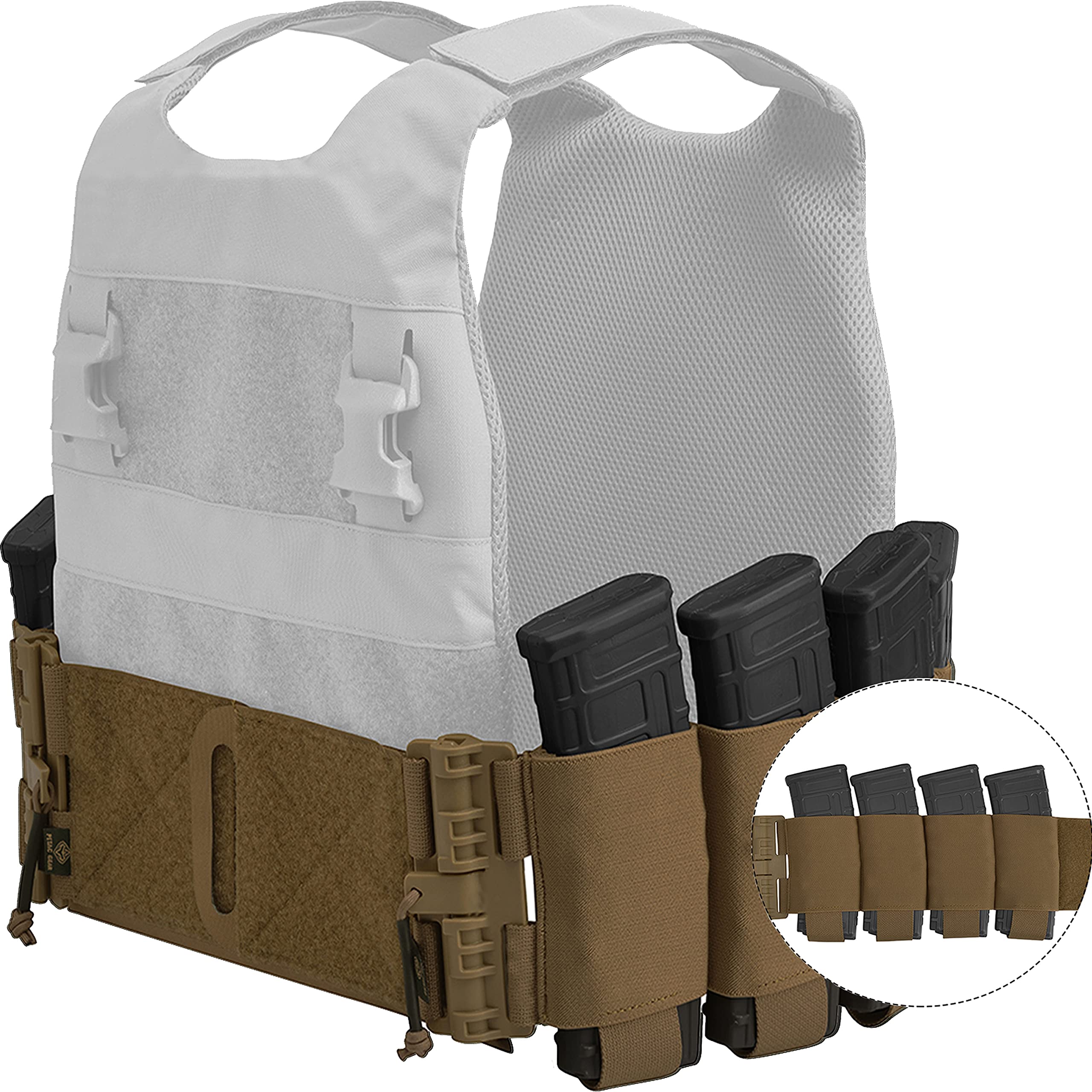 Photo 1 of PETAC GEAR Carry Elastic Cummerbund,8 AR Mag Pouches for Vest Quick Release Mounting Strap for FCPC LBT LBX (Set)