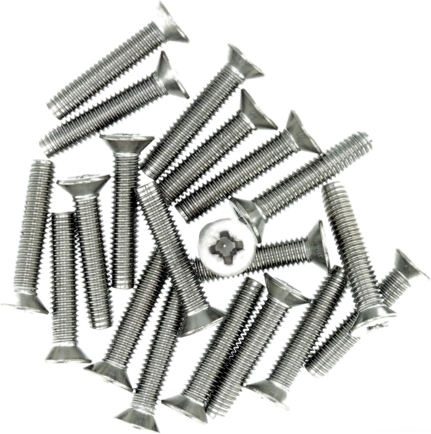 M6 (6mm x 12mm) Pozi Countersunk Thread Rolling Screw - Stainless Steel (A2) (Pack of 20), M6x12 - A2 (20) - Image 3