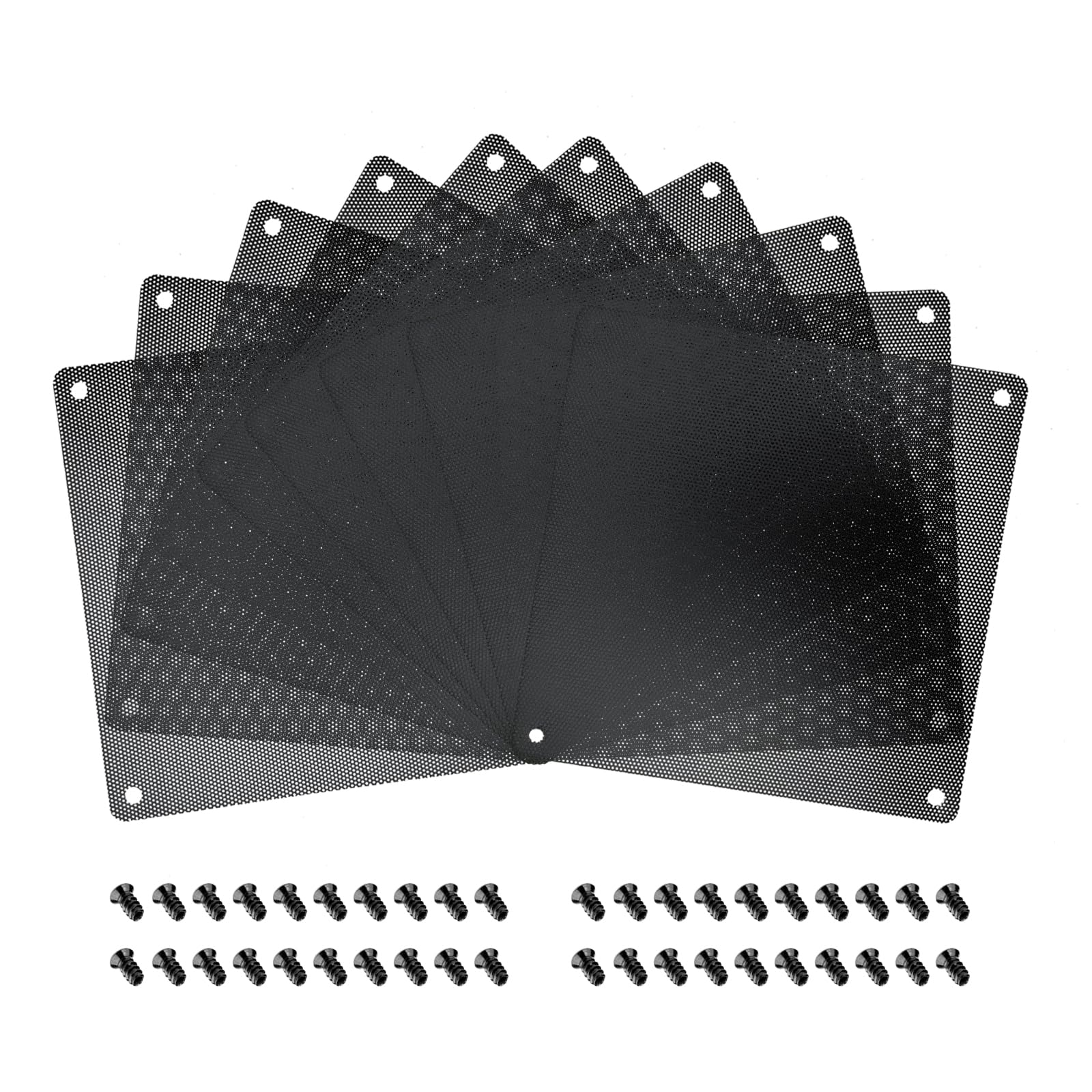 iYueMps 10pcs 120mm PVC Fan Dust Filter PC Cooler Fan Dustproof Case Cover Computer Mesh (120mm x 120mm)