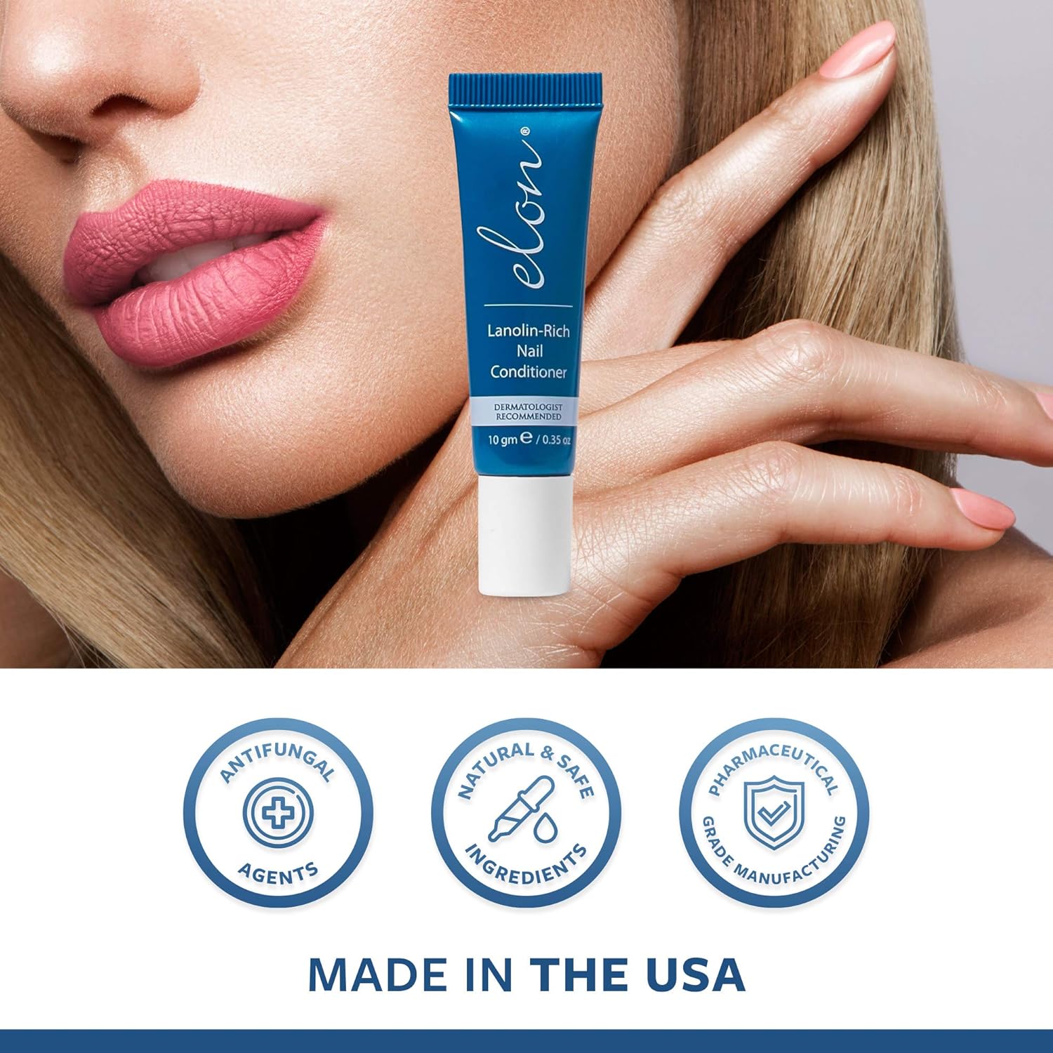 Elon Lanolin-Rich Nail Conditioner | Strengthens Nails & Protects Cuticles | Recommended by Dermatologists & Podiatrists (10g tube) : Nail Strengthening Products : Beauty