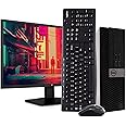 Dell 5040 Small Form PC Desktop Computer - Intel i5-6500, 16GB RAM, 2TB HDD, Windows 10 Pro, 23.6 FHD V7 LED Monitor, New 16GB Flash Drive, Wireless Keyboard & Mouse, DVD, HDMI, WiFi (Renewed)