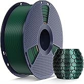 SUNLU Silk Dual Color PLA Filament, Silk PLA 3D Printer Filament 1.75mm, Neatly Wound Shiny Silk 3D Printer Filament, Dimensional Accuracy +/-0.02mm, 1KG Spool (2.2lbs), Silk Dual Color (Black Green)