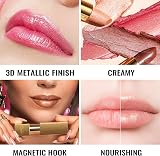 OULAC Metallic Shine Glitter Lipstick Sahara Gold 4.3g Vegan Hydrating Long view 4