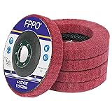 FPPO 5Pcs 4.5" x 7/8" Nylon Fiber Flap Disc
