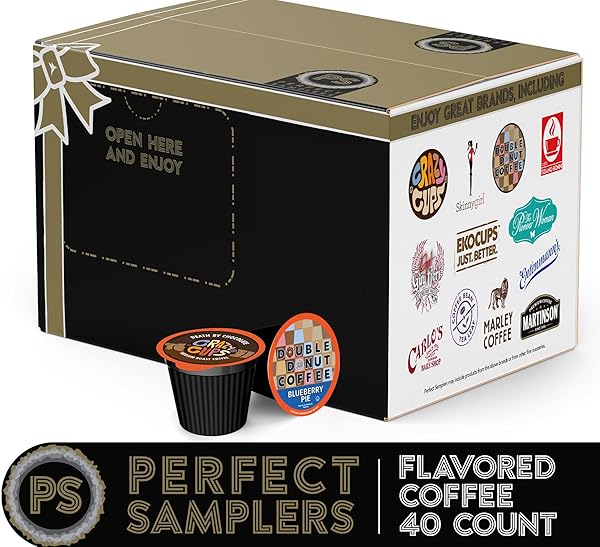 CRAZY CUPS POD VARIETY PACK – UNIQUE FLAVORS OF CHOCOLATE, VANILLA, CARAMEL, COFFEE CAPSULES, FLAVORED COFFEE, 40 COUNT