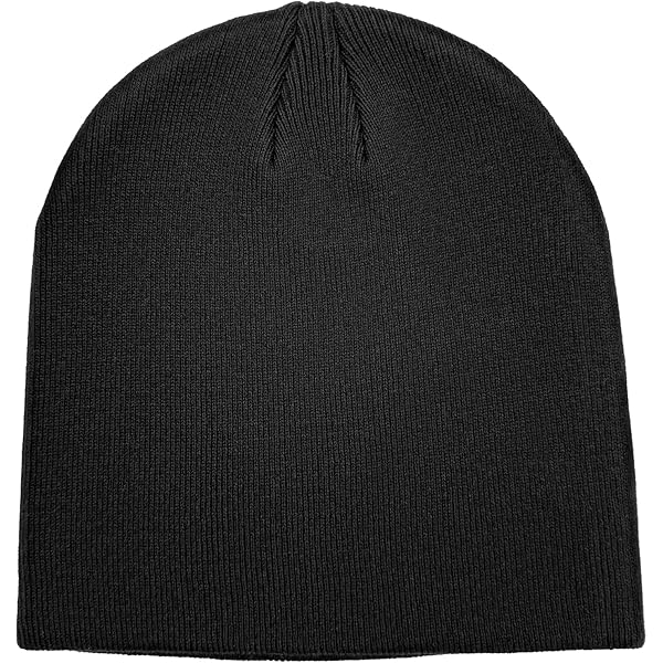 帽子 everyone basic beanie black Top Level Short Plain Beanie - Winter Unisex Plain Knit Hat (Black